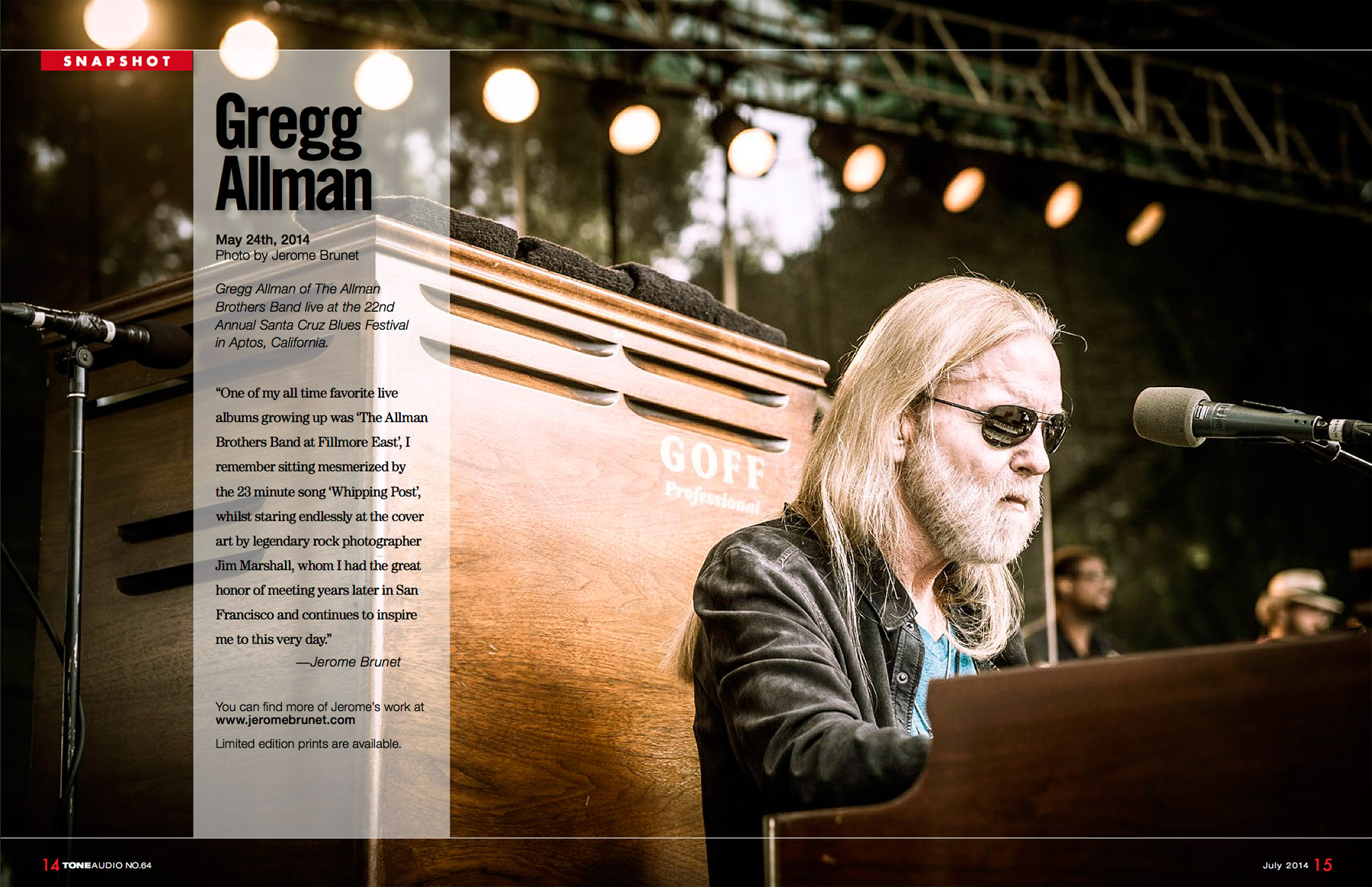 Gregg Allman live at Santa Cruz Blues Festival 